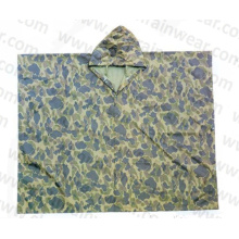 Camuflaje Militar PVC Plaza de lluvia Poncho para el Ejército